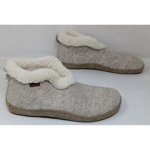Samuel Hubbard Dreams Slippers Womens Size 8 Oatmeal Bootie Wool Shearling  Cozy
